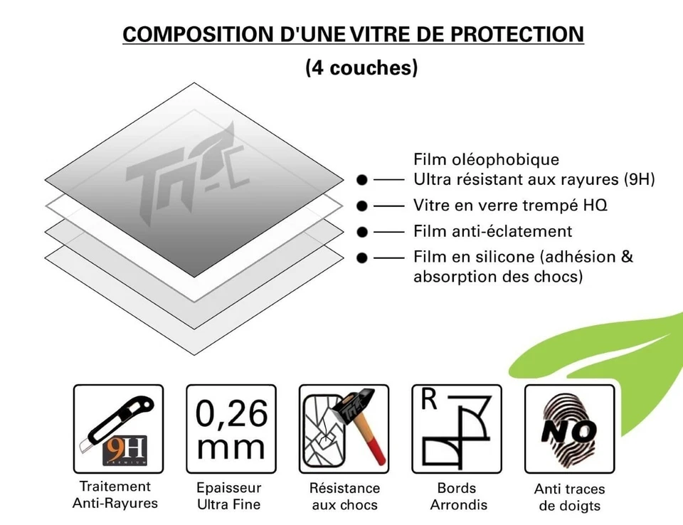 Nokia 8 - Vitre de Protection Crystal - TM Concept® - Photo 4/4