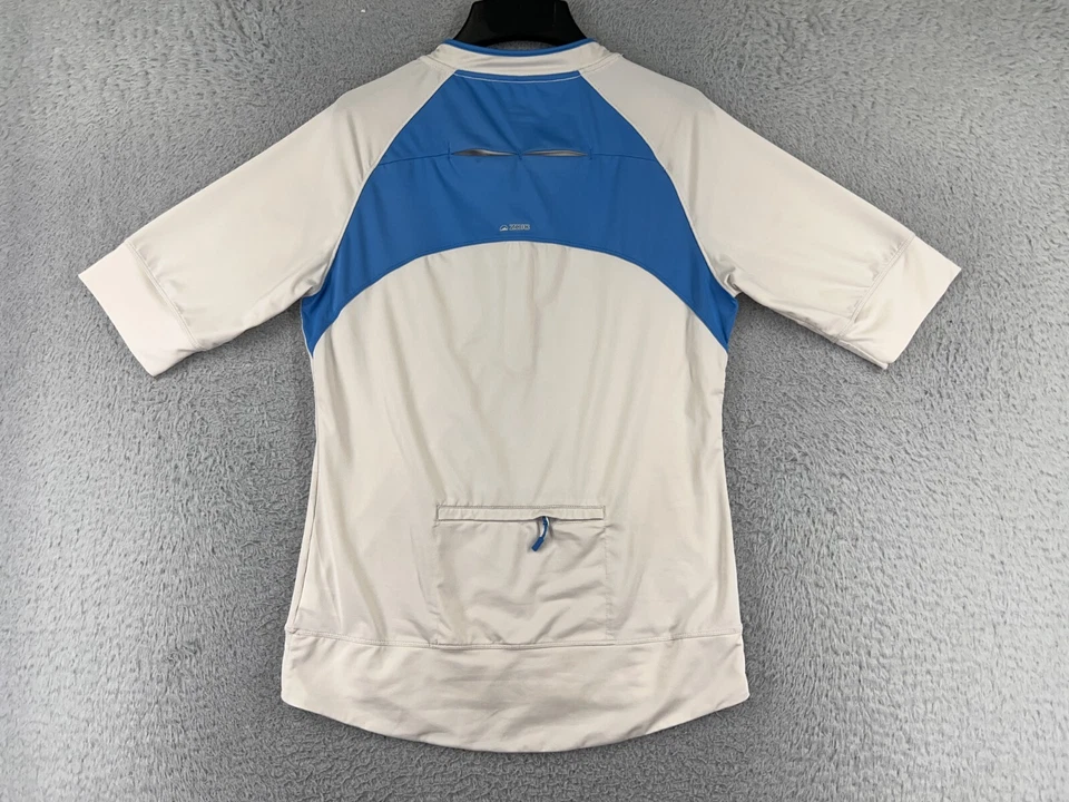 Jersey de ciclismo ZOIC para mujer grande blanco roto 1/4 cremallera mezcla de poliéster bolsillos ventilados Foto 2 de 4