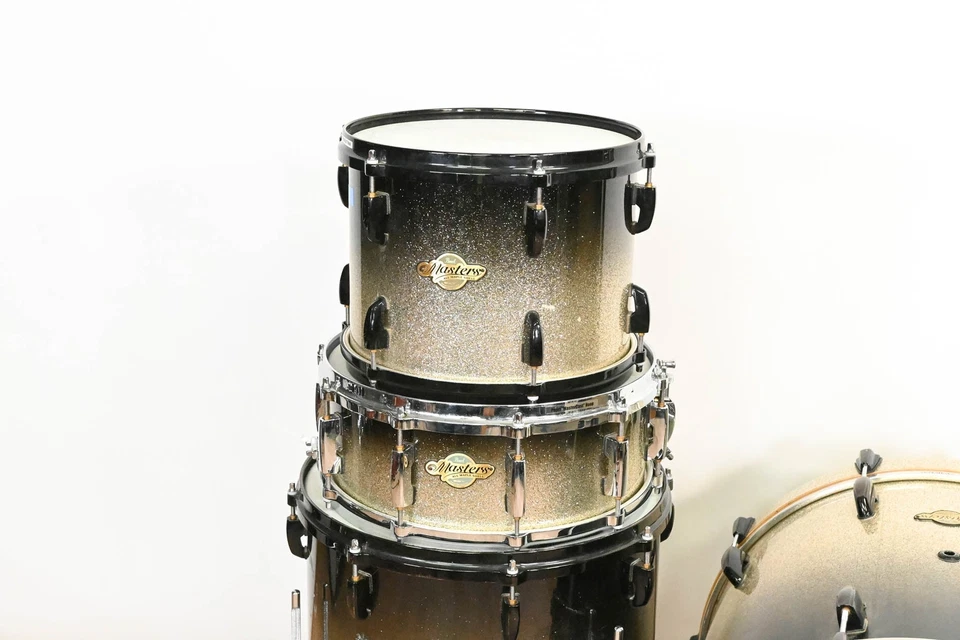 Pearl Masters Maple 4-Piece Shell Pack - Black Sparkle Fade CG01JNL - Image 4 of 4