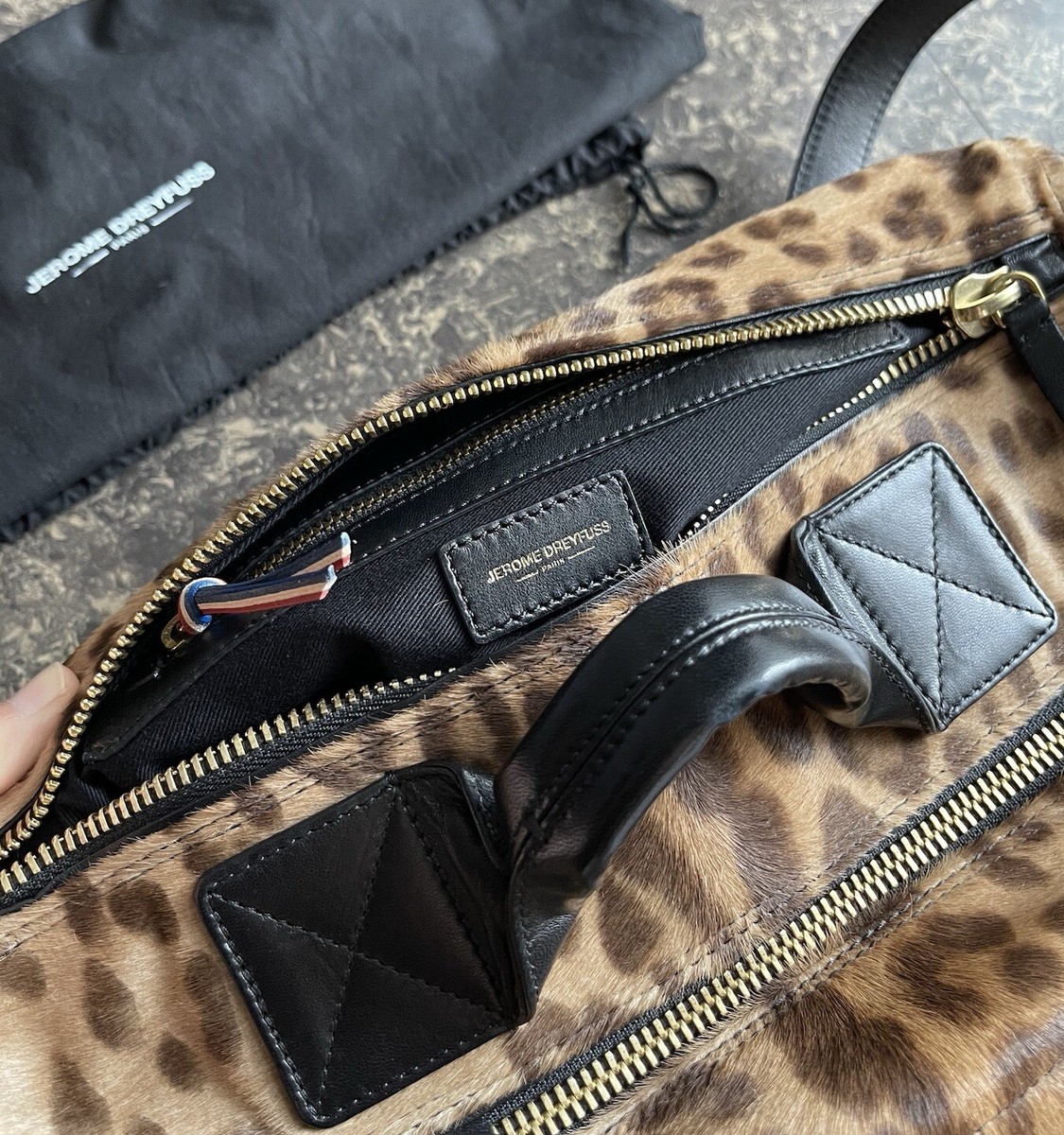 JEROME DREYFUSS ジェローム ドレフュス RAOUL バッグ NEW Jerome Dreyfuss Raoul Bag Leopard Sauvage Calf Ponyhair Tote