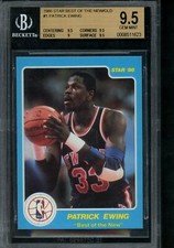 1986 Star Best of the New #1 Patrick Ewing BGS 9.5 Legit Proper Bleed Rookie Yr