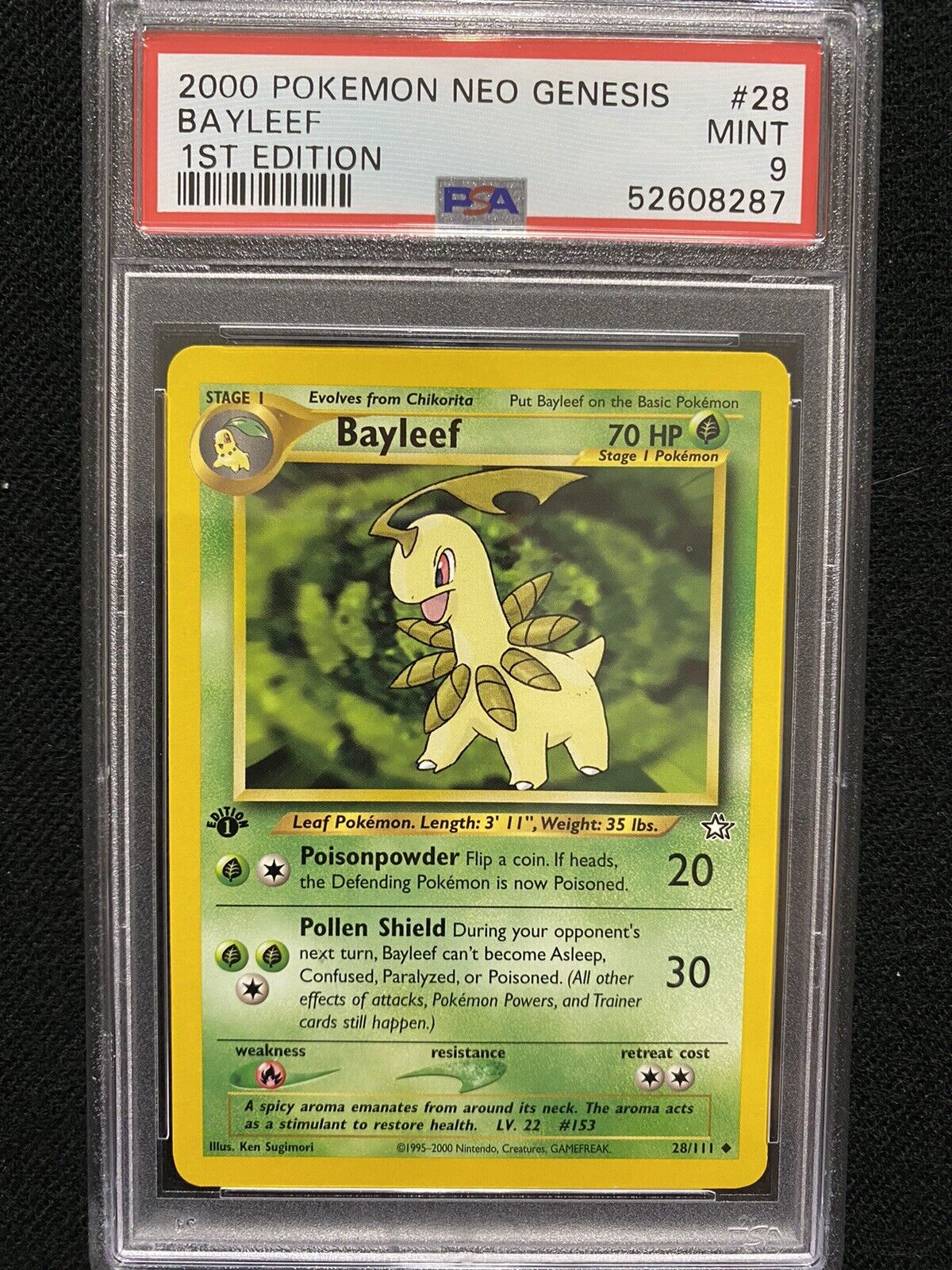 Mavin  PSA 10 GEM MINT Bayleef 28/111 1st Edition Neo Genesis