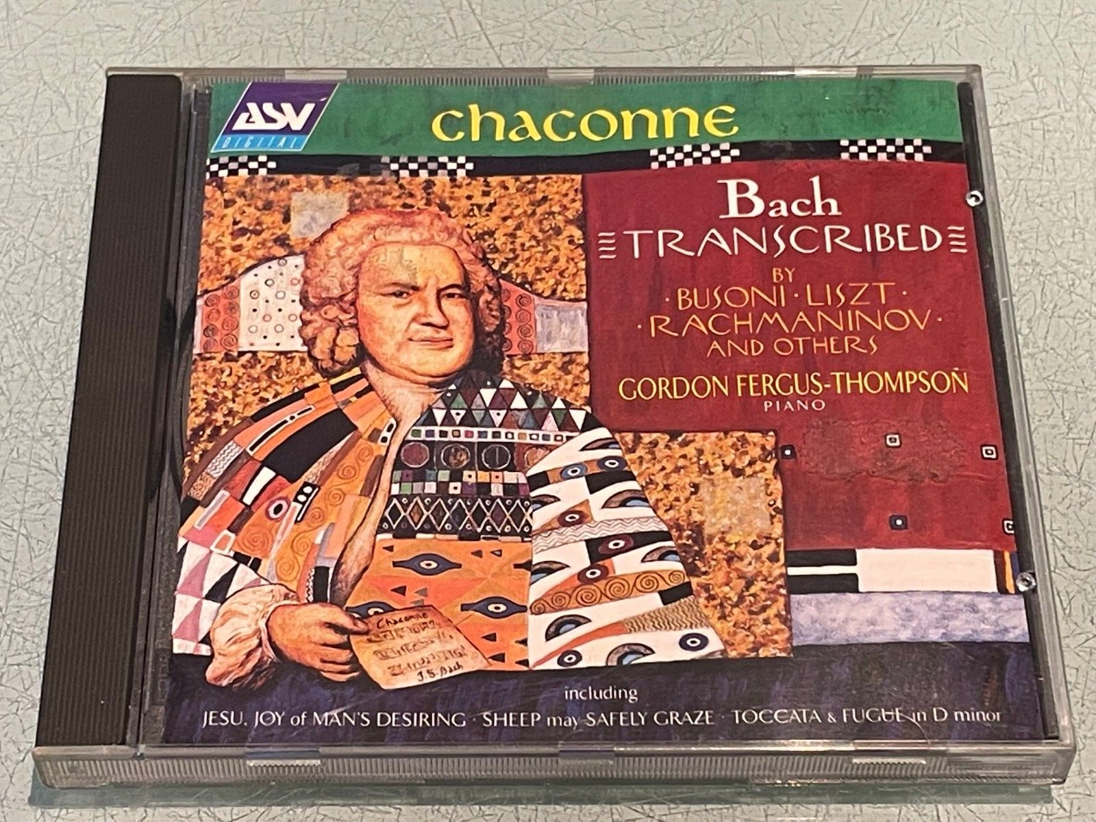 J S Bach - Bach's Chaconne Transcribed - CD Album - 1991 ASV  G F Thompson Piano