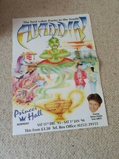 Aladdin panto poster Simon Parkin 1993/4 Aldershot