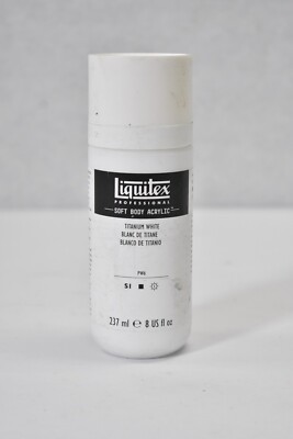 Liquitex Professional Soft Body Acrylic Titanium White Paint 8oz Bottle
