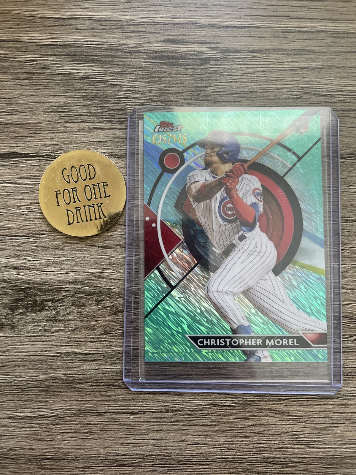 2023 Topps Finest - Aqua Shimmer Refractor #46 Christopher Morel /175 (RC)