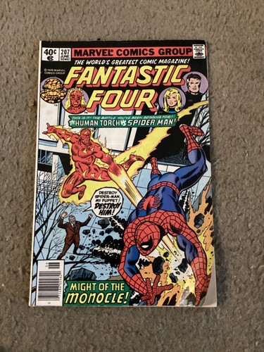 Fantastic Four #207 Comic, Marvel, 1979, Spider-Man vs Human Torch, Good Cond. - Picture 1 of 2
