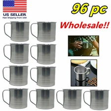 Wholesale Lot 96pc Stainless Steel Coffee Soup Mug Tumbler Camping Mug Cup 16oz 