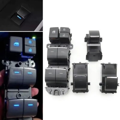 Ice Blue Electric Window Lifter Control Button Switch For Toyota Corolla Cross