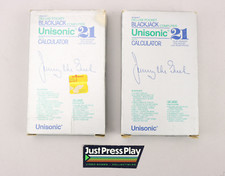 Lot of 2 MIB NOS Unisonic 21 Blackjack Calculator Signed by Jimmy the Greek