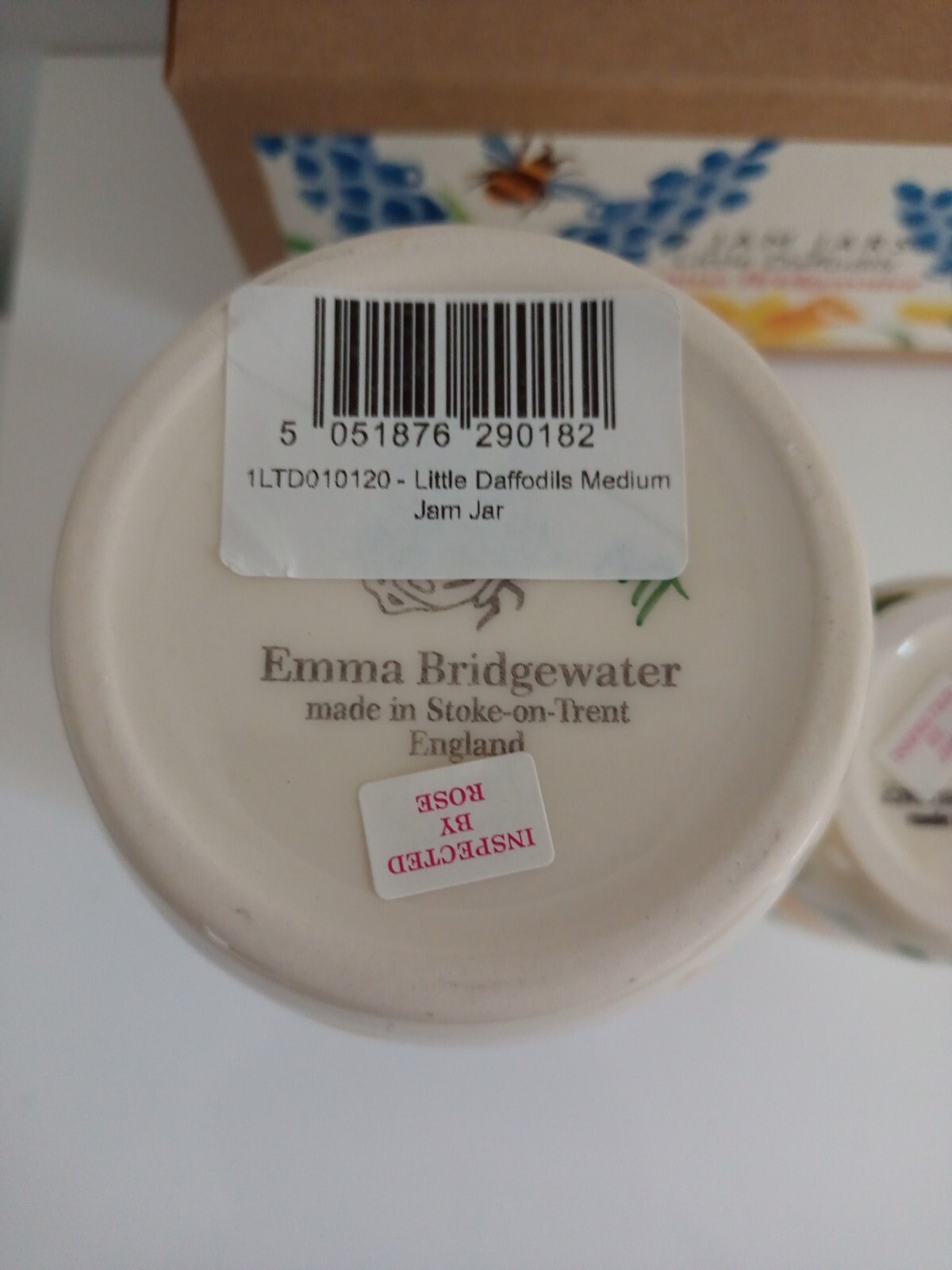 Emma Bridgewater Little Daffodils Jam Jars Medium and Small. New Boxed