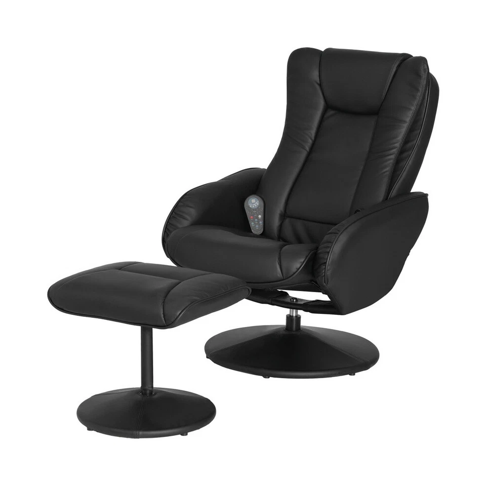 Artiss Recliner Chair Electric Massage Chairs Leather Heated Lounge Sofa Black - image 3 of 4