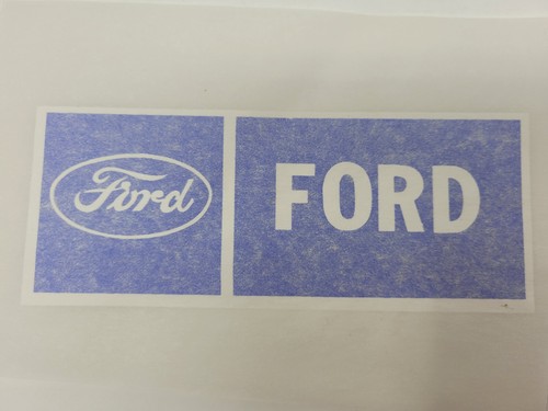 Ford Iron-On T-Shirt Transfer 5.75x2.25 in. Blue & White Vintage - NEW - 第 1/1 張圖片