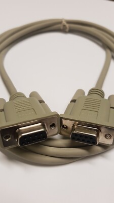 RS-232 Linkkabel Nullmodemkabel D-Sub Buchse auf Buchse 9 polig 1,8m Grau