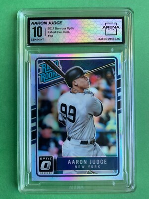 aaron judge rookie card graded 2017 DONRUSS OPTIC HOLO RATED RC #38 ARENA CLUB GEM MINT🔥🔥 Graded 2017 Topps Chrome Aaron