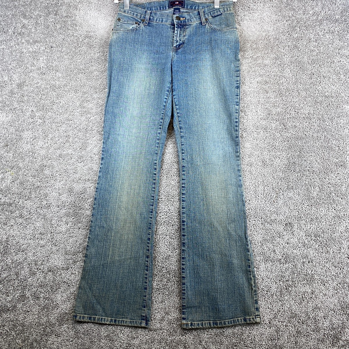 US Polo Assn Bootcut Leg Jeans Juniors 9/10 Blue Stone Wash Denim