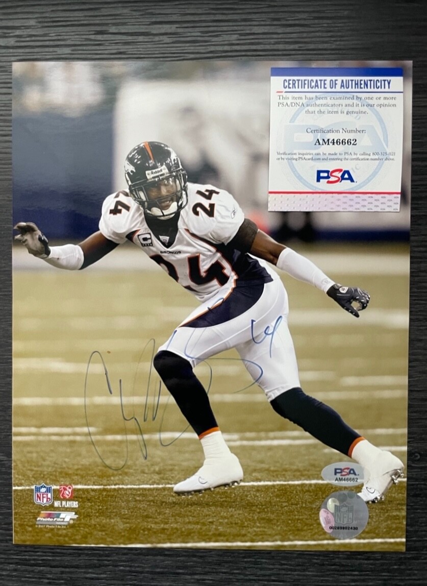 Champ Bailey Autographed Signed Denver Broncos 8x10 Photo NFL HOF PSA/DNA COA 