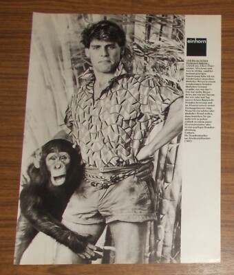 Seltene Werbung vintage EINHORN Hemden - Im tiefsten Dschungel - Schimpanse 1985