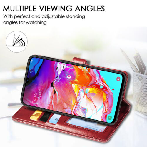 Shockproof Wallet Stand Phone Case Cover For Samsung A70 A10 A30 A40 A50 A90 - Picture 3 of 15