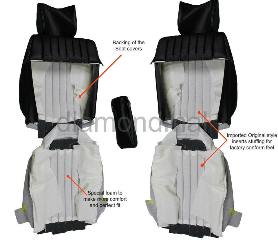 Fundas de asiento para Mercedes Benz 107 MB-Tex 450SL 380SL 560SL W107 SL 1972-1989 Foto 2 de 3