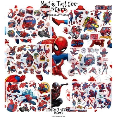Spider-Man, Super-ManTemporary Tattoo stickers Children Kids Birthday Party Bag