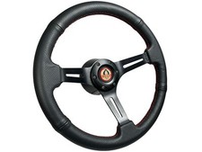1979-82 Ford Mustang 6-bolt Black Perforated Leather Steering Wheel Kit Cobra 1979-82 Ford Mustang 6-bolt Black Perforated Leather Steering Wheel Kit Cobra