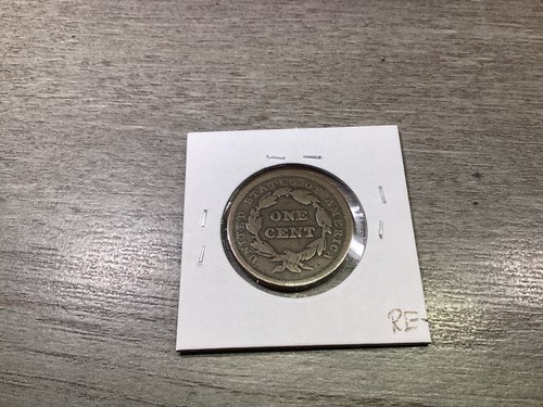 1843 Braided Hair Large Cent with Petite Small Letters US Copper 081622 56re - Bild 4 von 4