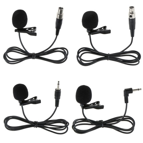 2 Pieces Wired Lavalier Microphone with Pin XLR Female 1M - Picture 7 of 12
