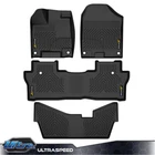 Floor Mats All Weather Floor Mats Liner TPE Waterproof Fit for 16-22 Honda Pilot