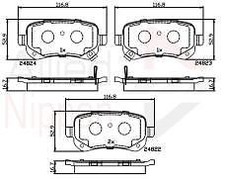 Brake Pad Rear Axle To Fit Chrysler Grand Voyager 07->, Dodge Grand Caravan 07->
