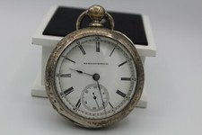 ANTIQUE AUTHENTIC PRE-OWNEDSILVER HAMPDEN WATCH CO POCKET WATCH SIZE 18s 290264