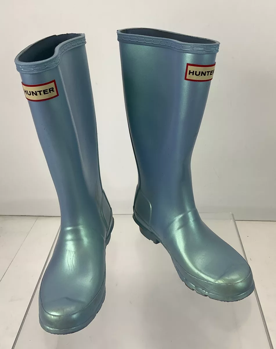Hunter metallic store rain boots