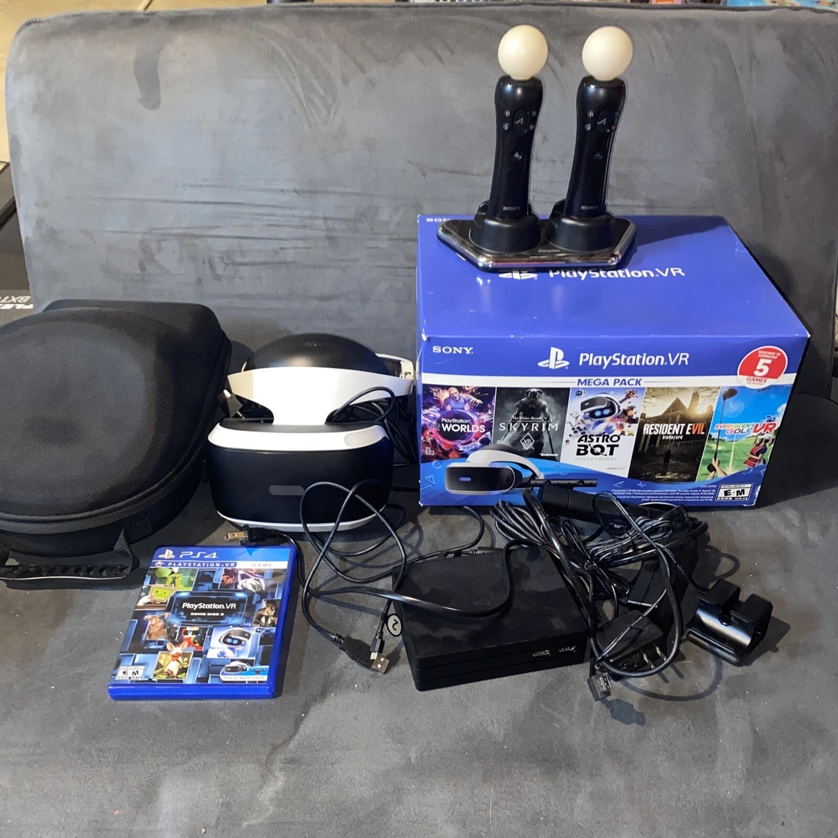 Sony PlayStation VR Bundle Mega Pack with Move Controllers Storage
