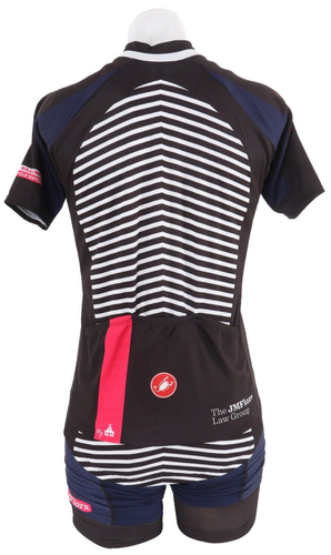 Castelli Women Short Sleeve Cycling Team Kit SM/MD Black Blue Road Bike Gravel - Picture 4 of 5