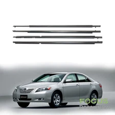 Fit For 2007-2011 Toyota Camry Weatherstrip Seal Belt Window Moulding Trims 4Pcs