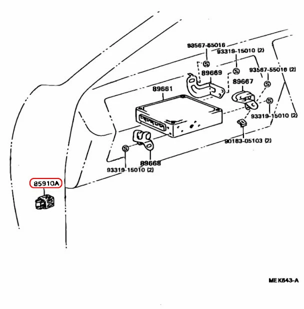 Relé de apertura de circuito genuino Toyota Corolla CP AE86 EFI 85910-30050 OEM Foto 3 de 4