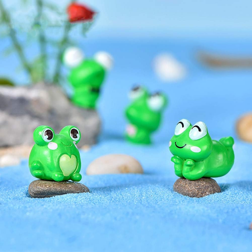 Cute Frog Miniature Figurines Cake Topper Mini Garden Frog Ornaments Animals Mod - Picture 2 of 8