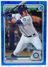 Julio Rodriguez 2020 Bowman Chrome Blue Shimmer Refractor Prospect Rookie /150