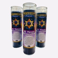 3x SET- 12 Times Reversible Black Fixed Candl...