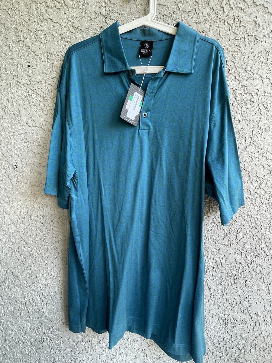 Nike Men's Embroidery Cotton Polo Golf Club Shirt Green Teal Size