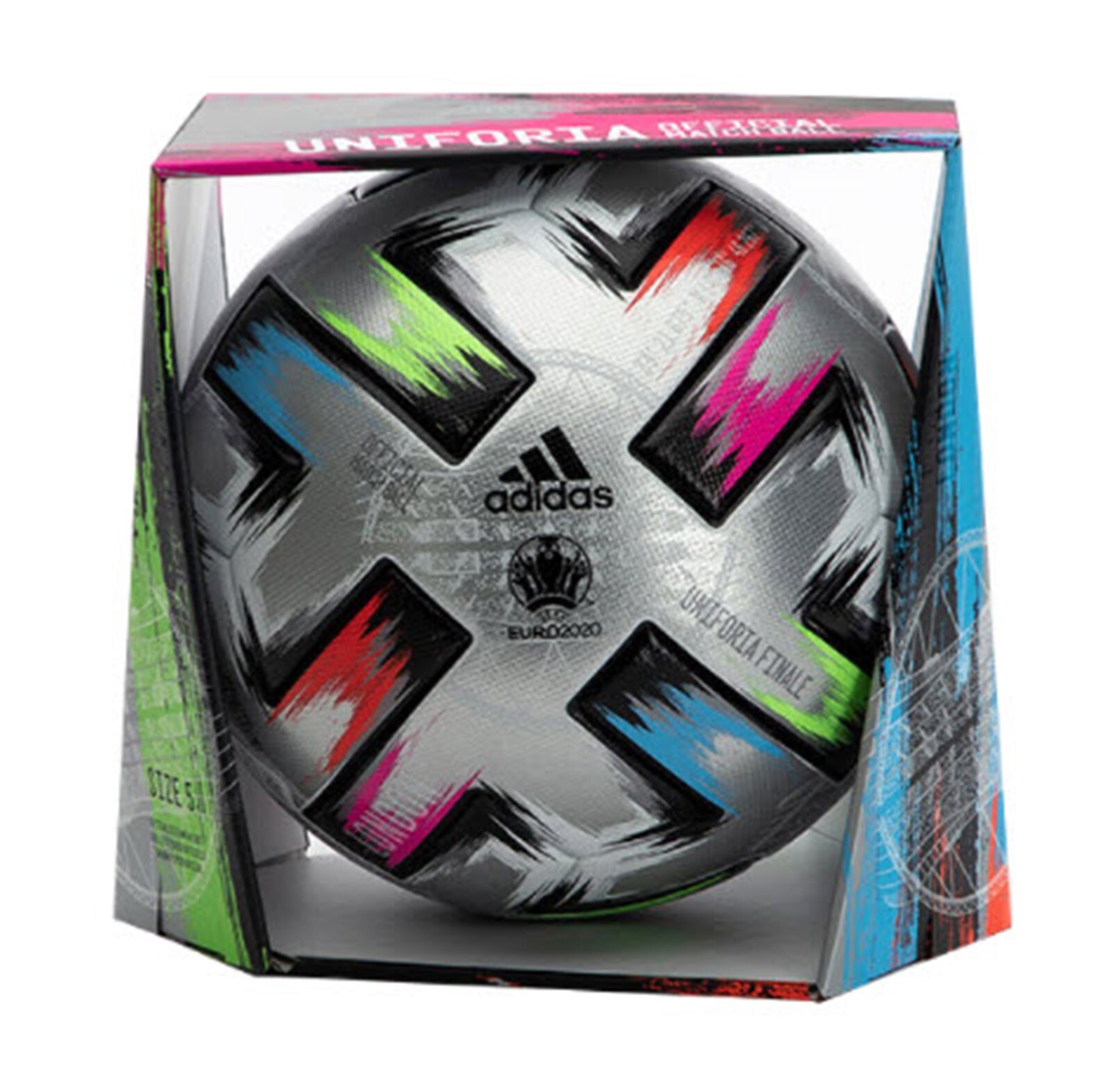 Adidas Unisex UNIFO Finale PRO Soccer Ball Silver OMB Football Game