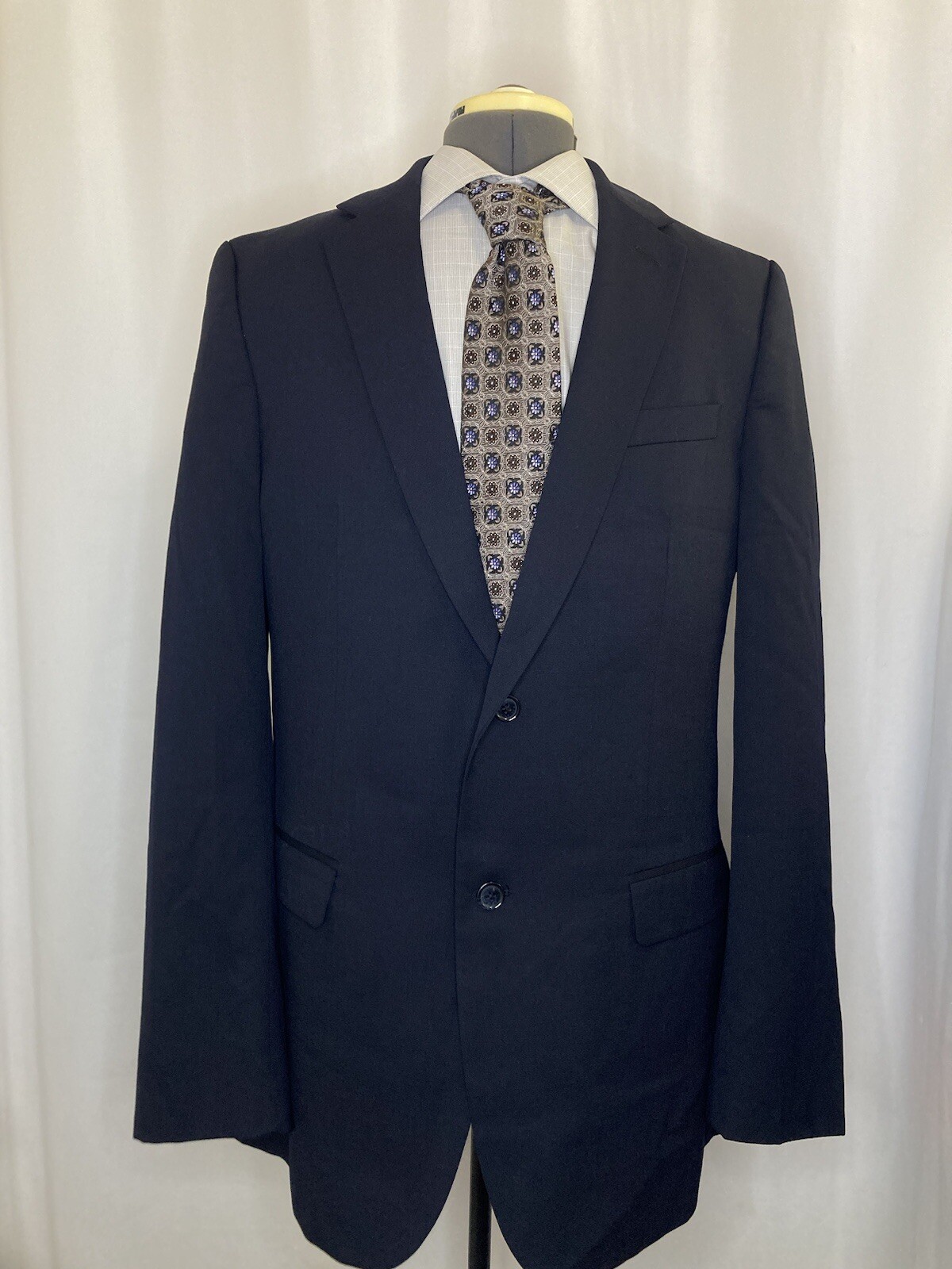 Tommy Hilfiger Mens 41L 45" Blazer Sport Coat Suit Jacket Navy Blue 2 Button*
