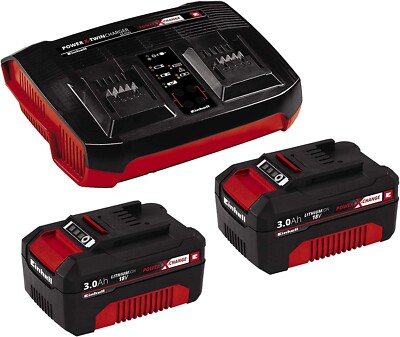 Original Einhell 2x 3,0Ah & Twincharger Kit Power X-Change
