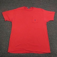 Vintage Polo Ralph Lauren Shirt Mens Large Pocket Tee Made USA Embroidered 90s