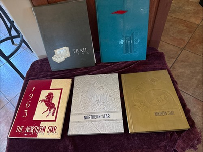 #ad 5 Yearbooks Salina Kansas High Trail 1965amp;1966 Northern Star 1963 1962 amp; 1961 $75.00