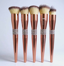 Makeup Brush Set V Series Rose Gold Synthetic...