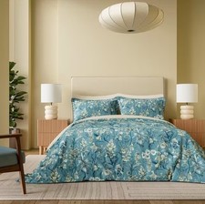 NEW Harlequin Kalina Blue/Multi Floral Cotton Sateen Duvet Cover Set - King Size