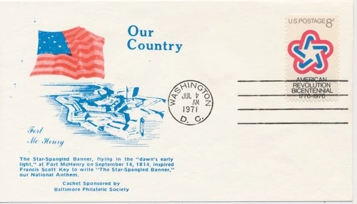 #1432 American Revolution Bicentennial Baltimore PS cachet FDC error cancel
