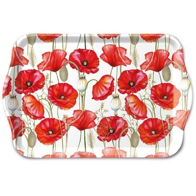 Tablett, Tray POPPY ALL OVER 13x21cm by Ambiente | Mohn