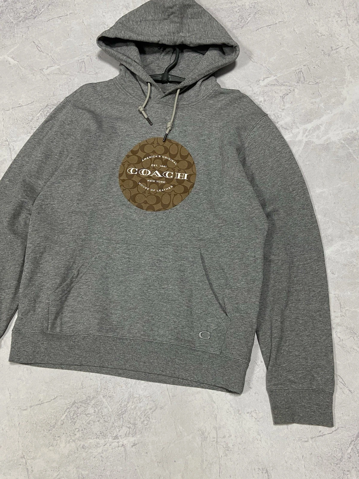 Felpa con cappuccio Coach New York grande logo vintage